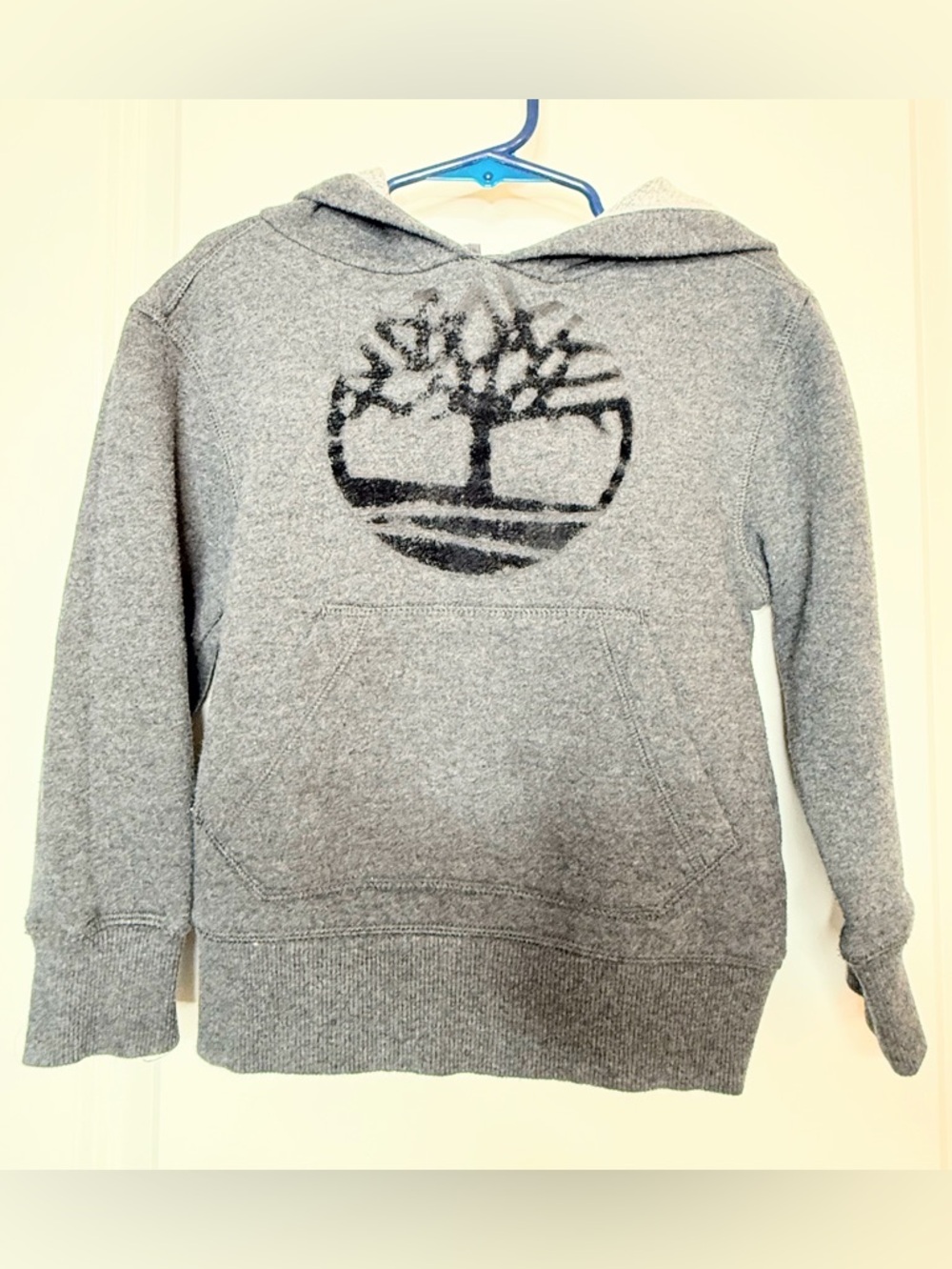 Timberland Hoodie Kids Size 4 Gray Pullover Logo Sweatshirt Youth Boys Girls